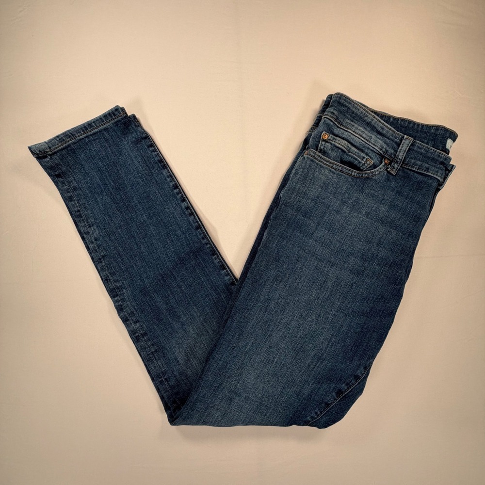 Warp + Weft HND Tokyo Skinny Mens Jeans 33x32 Medium Wash Blue Denim 0469